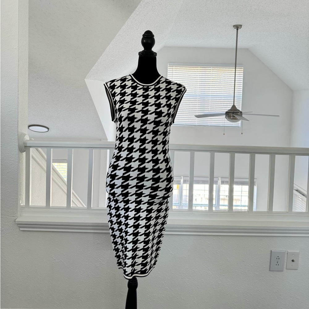 Ronny Kobo houndstooth mini dress